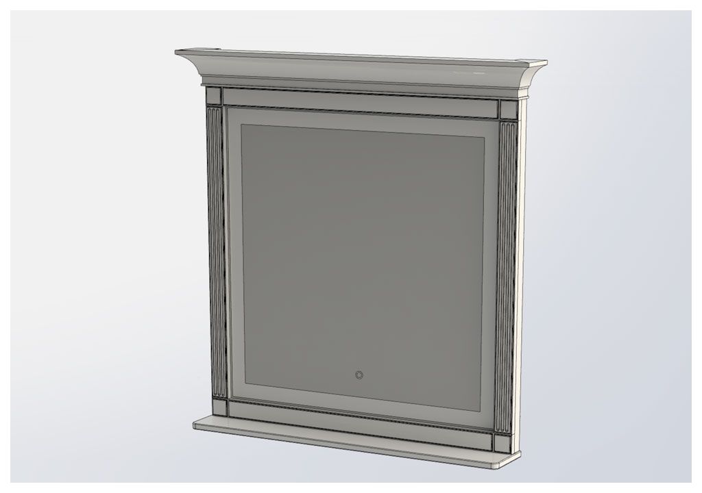 Зеркало Aquanet Селена 105 белый/серебро 00201647 - Вид №2