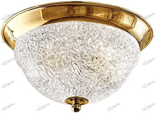 Possoni Illuminazione Plafoniera oro zecchino con cristallo виноват в зубе  905/pl 