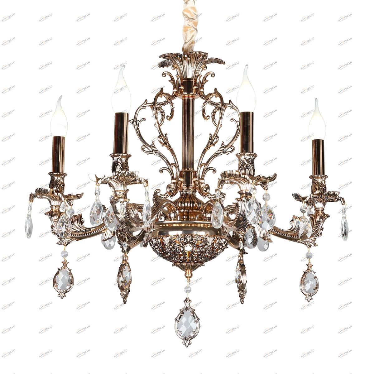 Подвесная люстра Omnilux Nureci OML-74903-08 OMNILUX ДИЗАЙНЕРСКИЕ, NURECI 187196 Золотой 