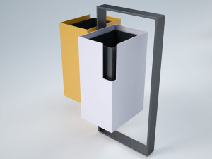 Стальные стойки для мусора на открытом воздухе