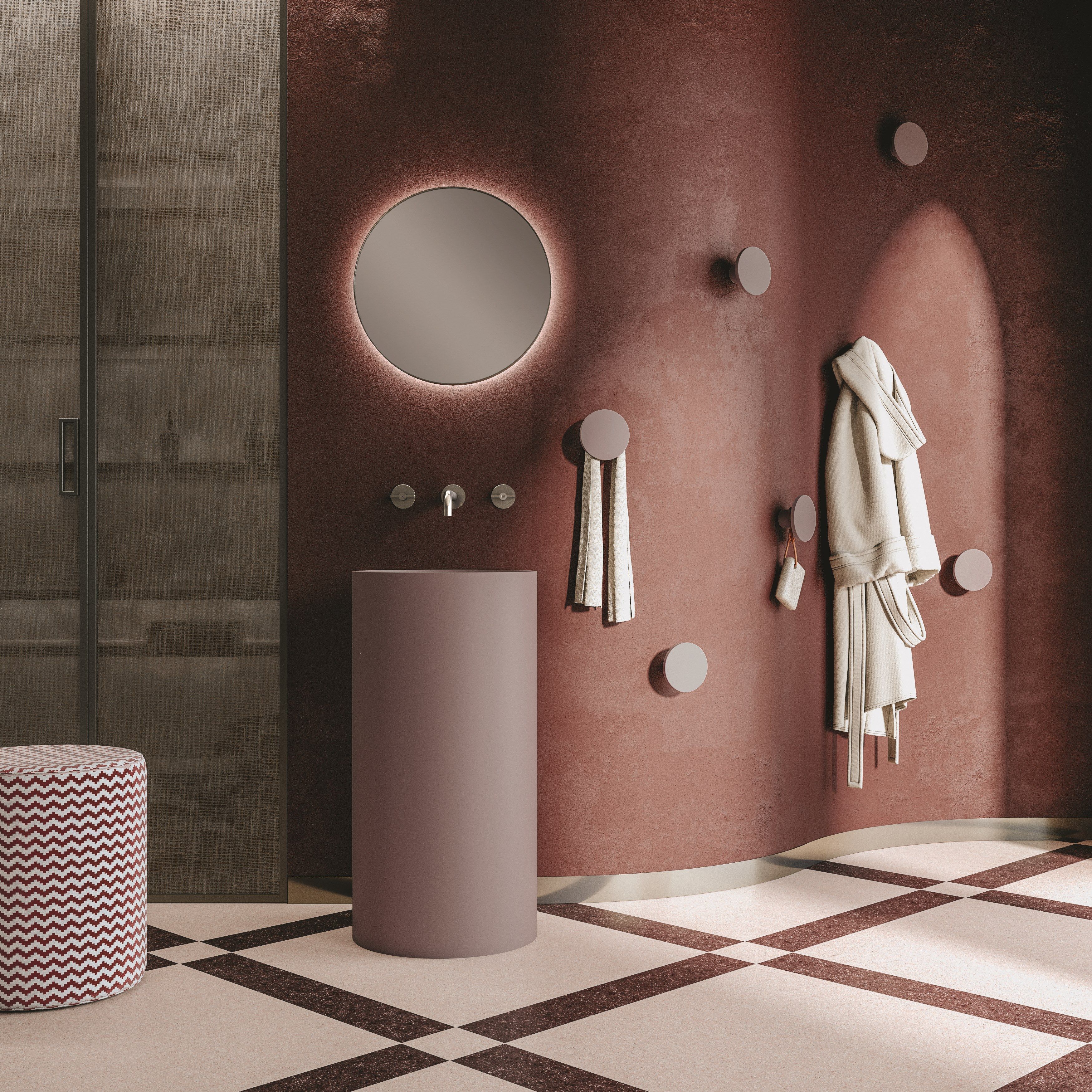 Ткань круглый съемный пуфик Mobilcrab Fount ARCH-00092174 - Вид №2