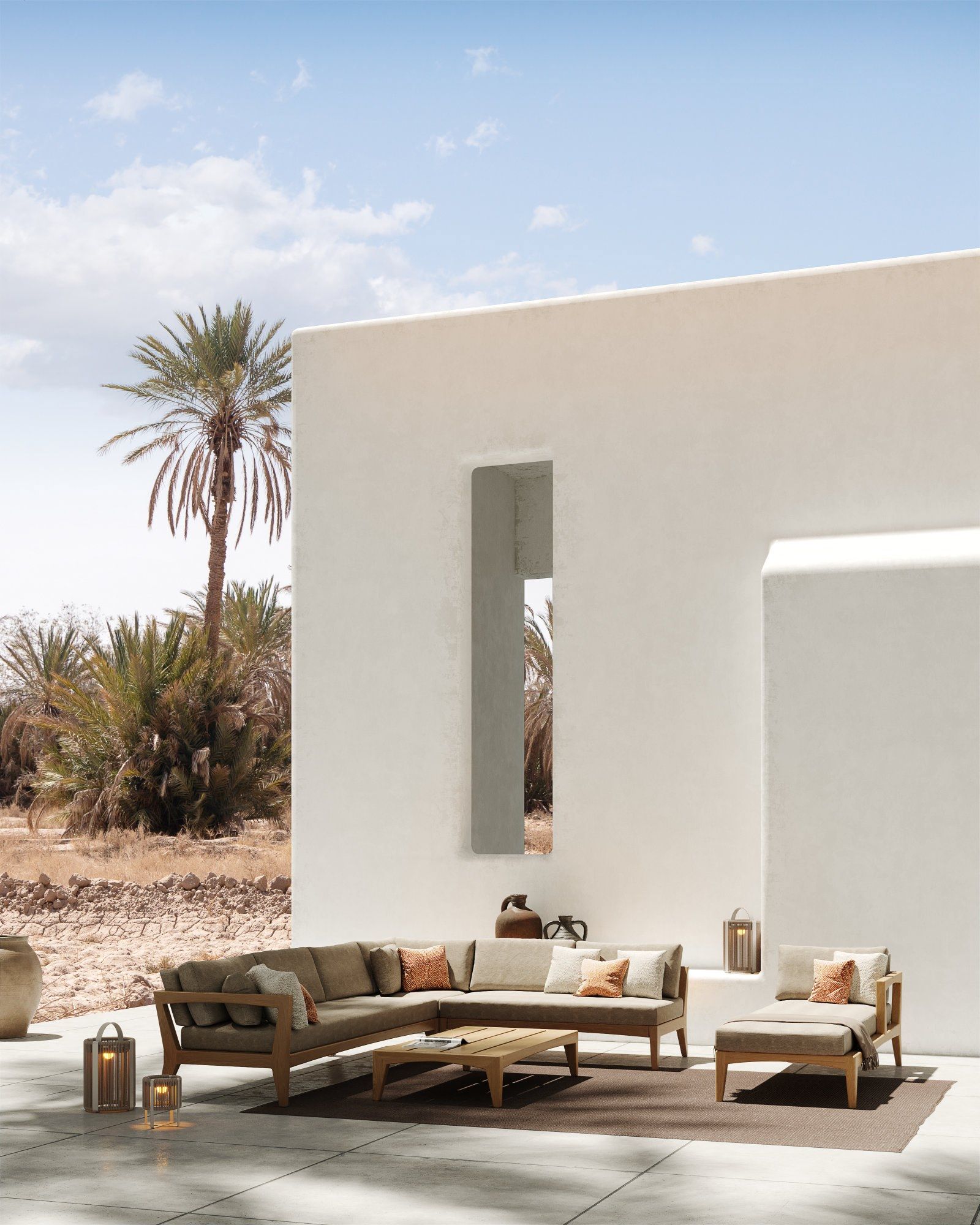 3-местный тканевый садовый диван Royal Botania Zenhit lounge ARCH-00021014 - Вид №4