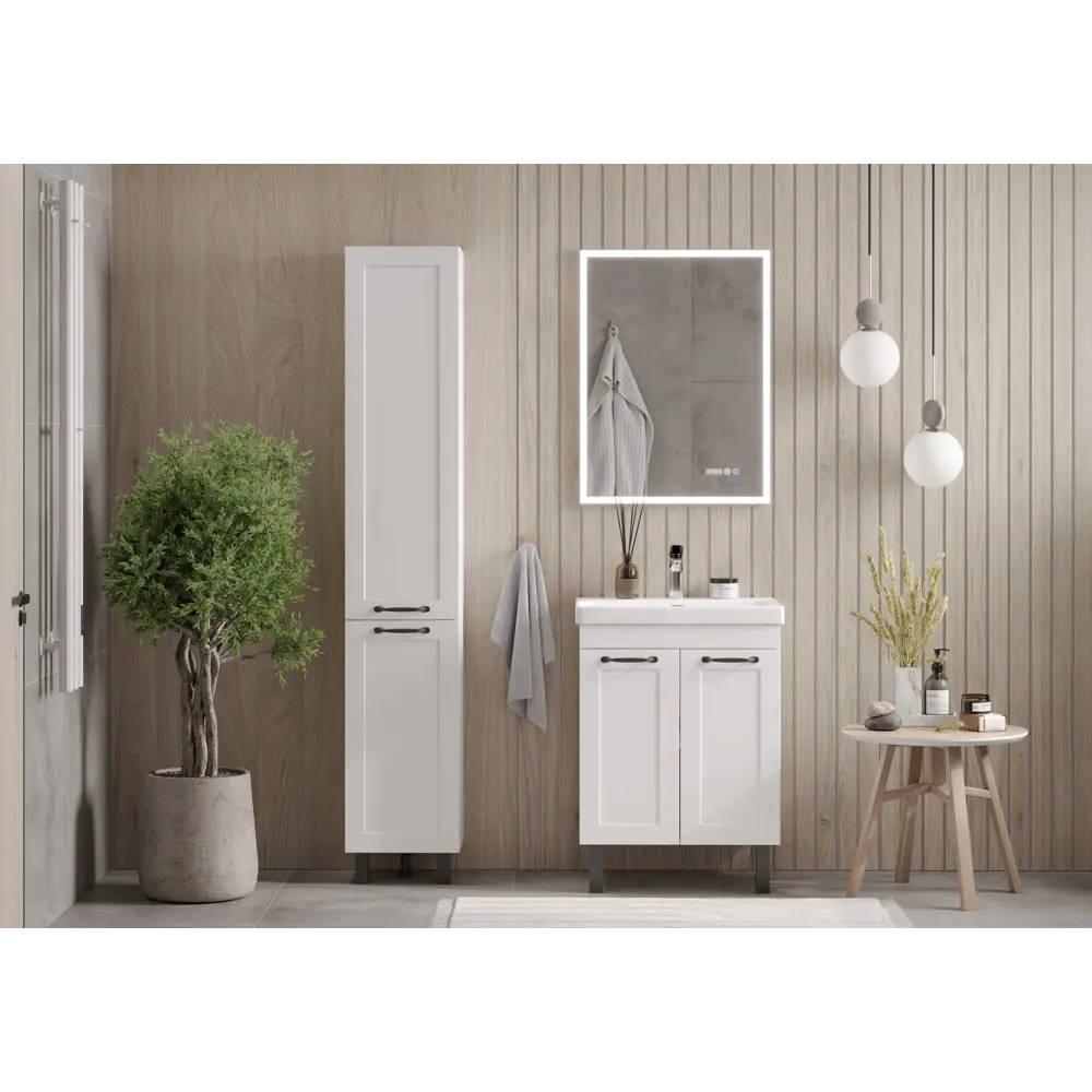 Тумба под раковину напольная Гала 60x56x47.6 см цвет белый Santreyd STLM-2128265 - Вид №12