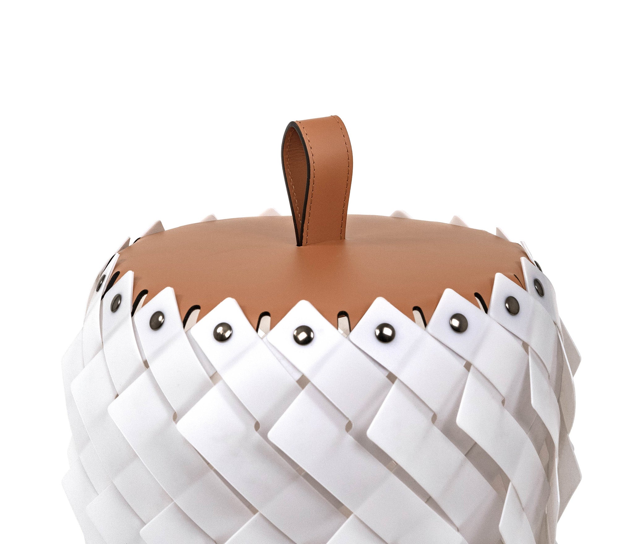 Напольный фонарь Almeria - Ø 45XH36 см / регенерированная кожа_coffee Pinetti 00.2074.082.015 - Вид №1