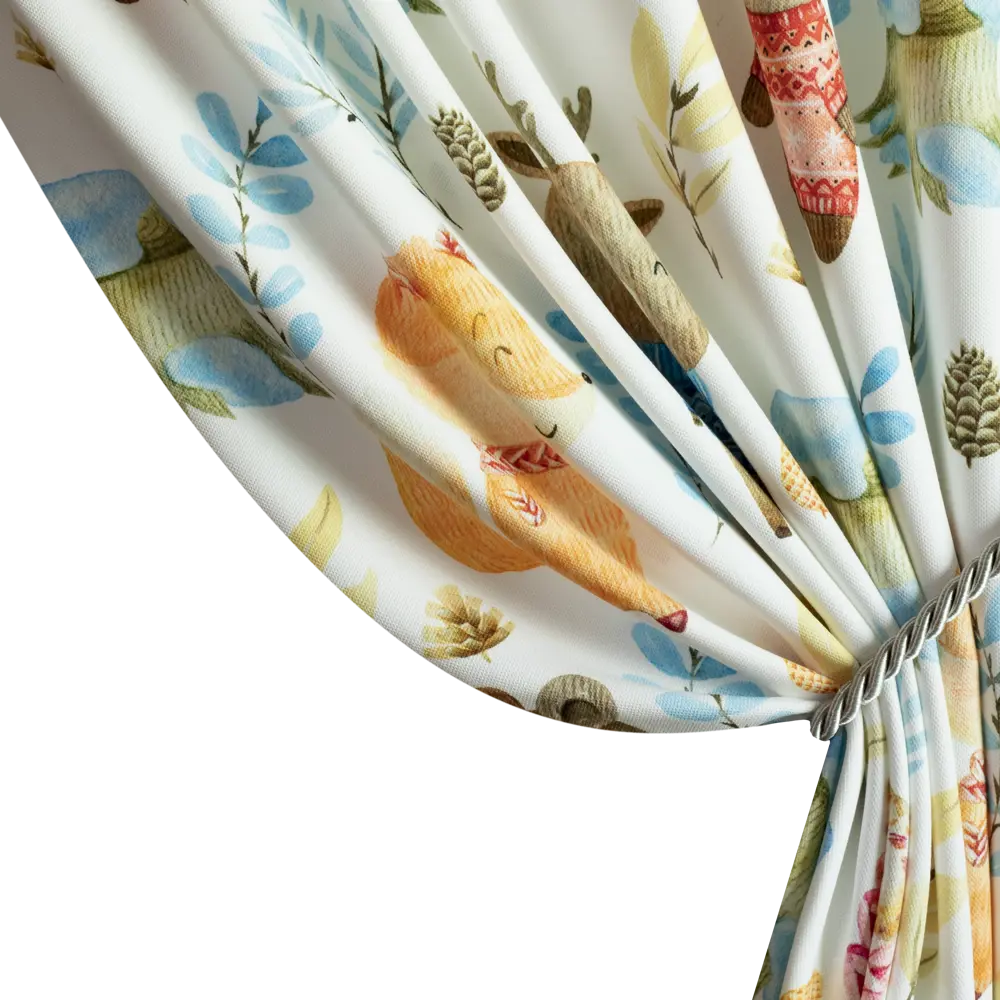 Ткань 1 м/п Лесные зверята велюр 300 см цвет разноцветный GARDEN STLM-2124390 - Вид №3