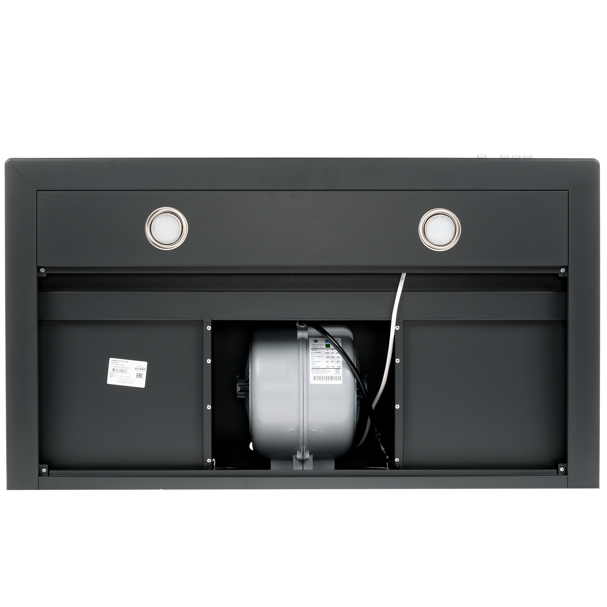 8120657 Вытяжка каминная ELIKOR Квадра 90П-650-К3Д черный STDN-0035421 - Вид №6