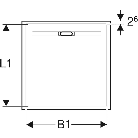 550.250.00.2 Квадратный душевой поддон Geberit Sestra Geberit  - Вид №2