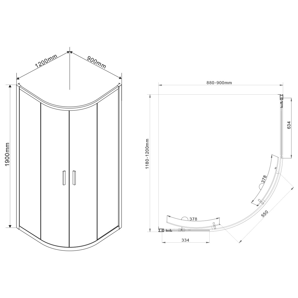 VSJ-1G129CH Душевой уголок Vincea Garda Santreyd - Вид №8