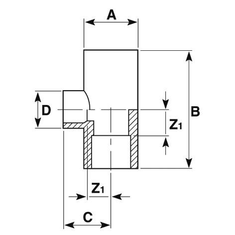 SANIT 550701 Тройник 90 ° ABS снижена  - Вид №1