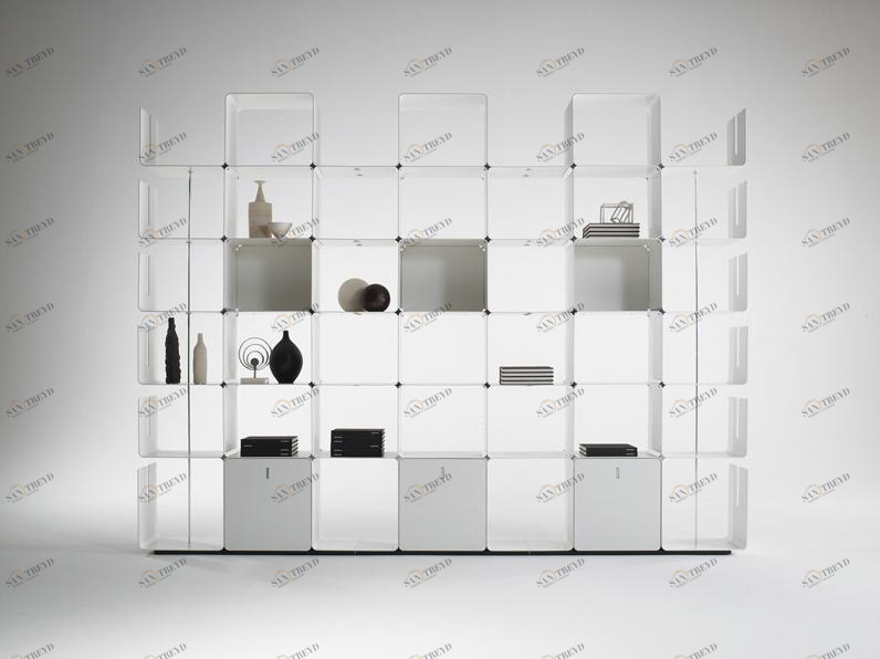 Dieffebi Модульный открытый книжный шкаф из алюминия Bookcases 7cw0-7cwan