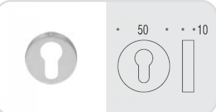 CD43GB.NI Накладка под цилиндр Rosetta CD43 GB никель матовый COLOMBO FLESSA Colombo Design - Вид №3