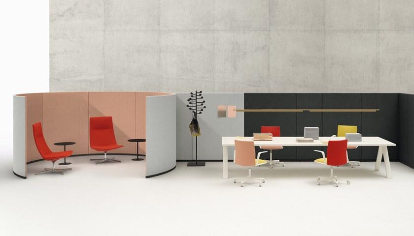 arper Отдельностоящая звукопоглощающая офисная перегородка из ткани Paravan sun-id-1397924 - Вид №7