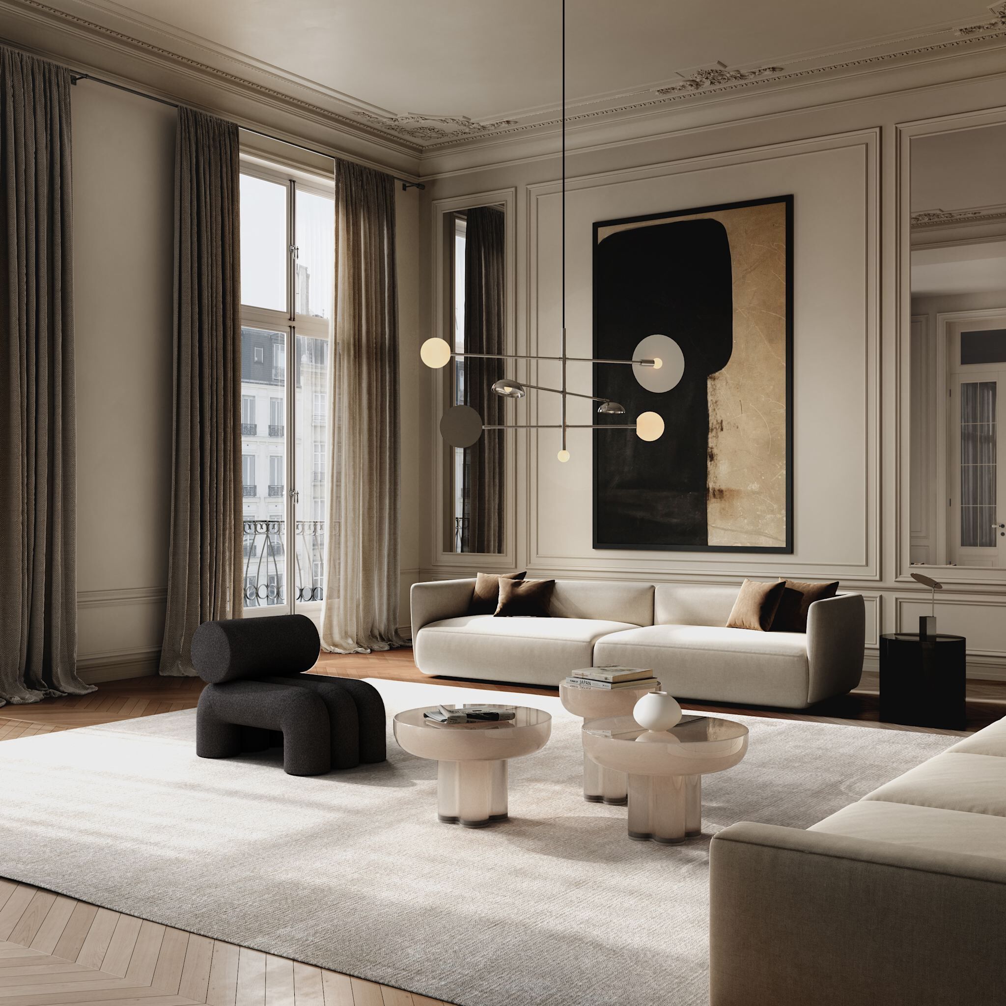 Низкий стеклянный журнальный столик 101 Copenhagen Crown ARCH-00087377 - Вид №4