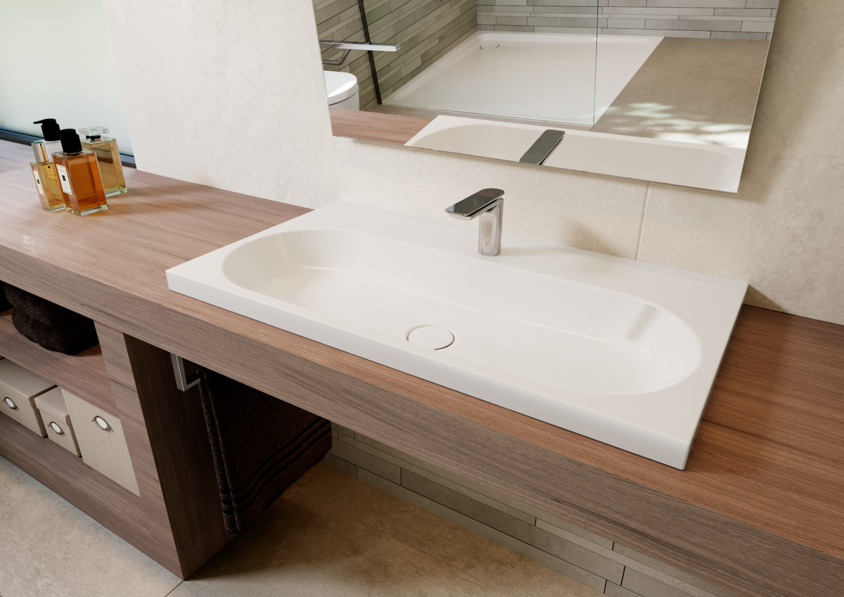 Умывальник KALDEWEI Сталь эмалированная 3056 1 альпийский белый 305630831  - Вид №6