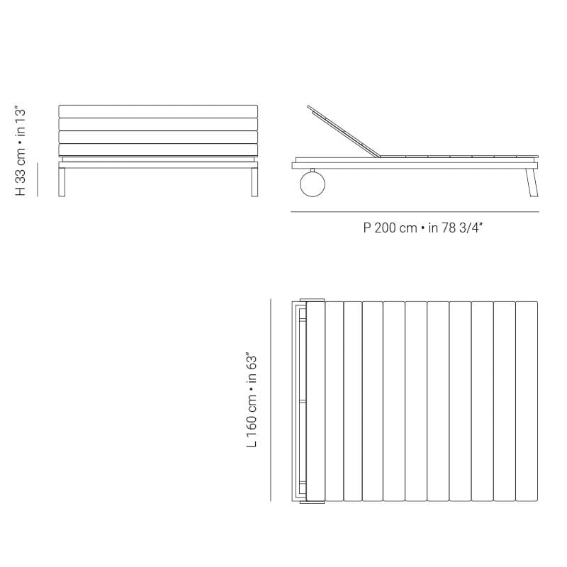 Садовая кровать с откидной спинкой Braid ARCH-00149280 - Вид №2