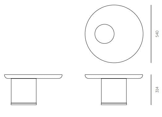 Круглый журнальный столик Cimento® VIGNOLE ARCH-00039196 - Вид №6