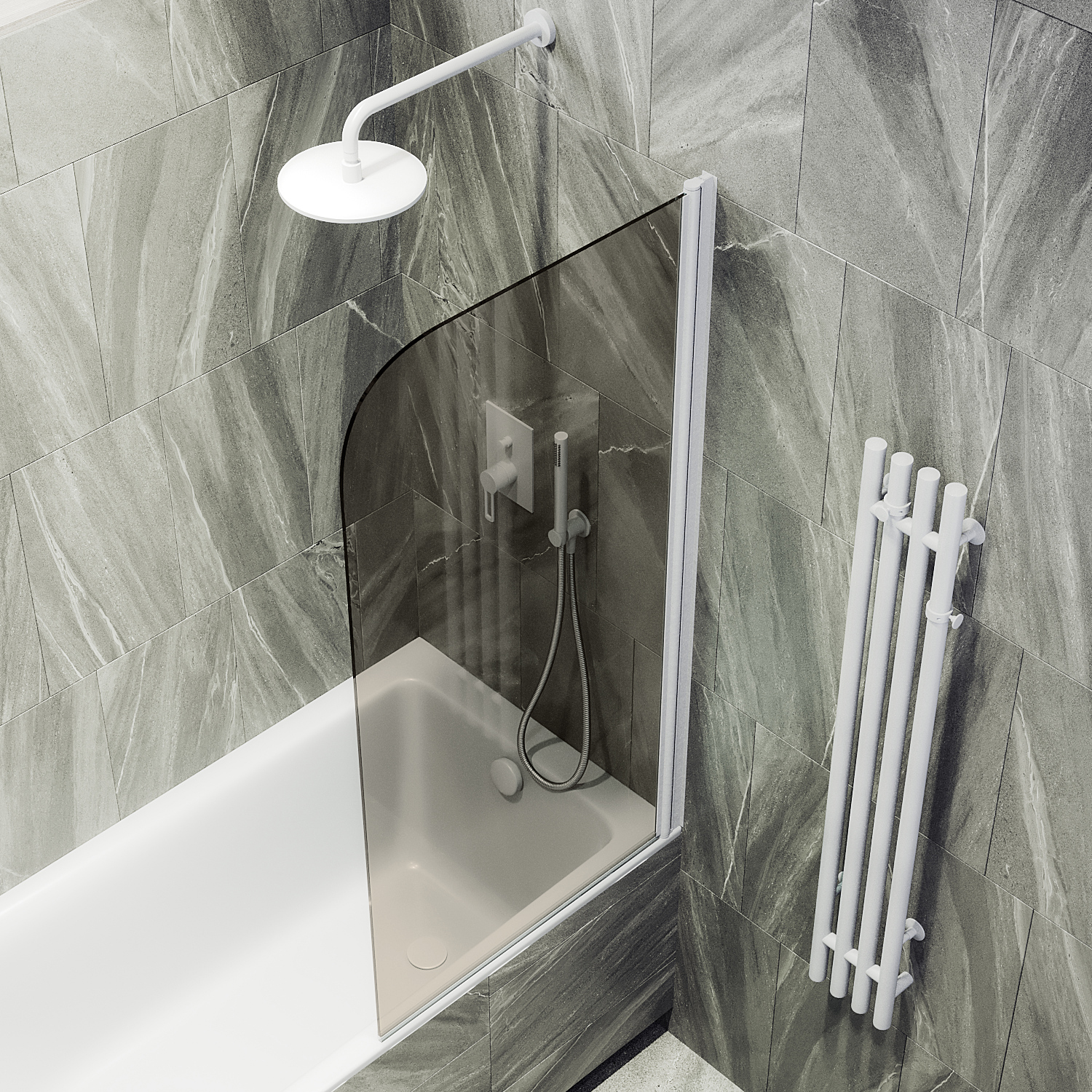 ST-611-1 Душевое ограждения на борт вынны Public Steel Россия 