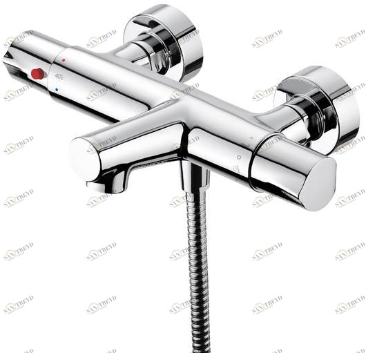 JUSTIME Настенный термостатический смеситель для ванны из хромированной латуни с гибким питанием Chapter 6926-t4-85cp