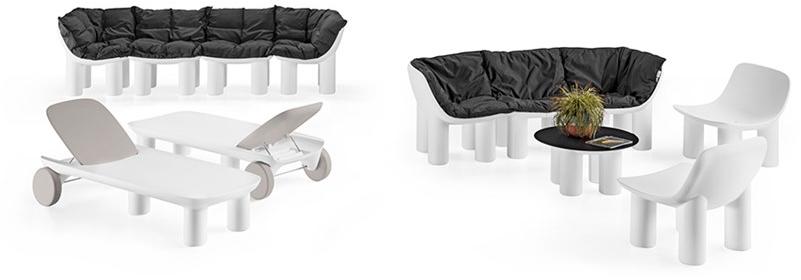 Plust Откидной полиэтиленовый садовый лежак на колесиках Atene sun-id-1360896 - Вид №3