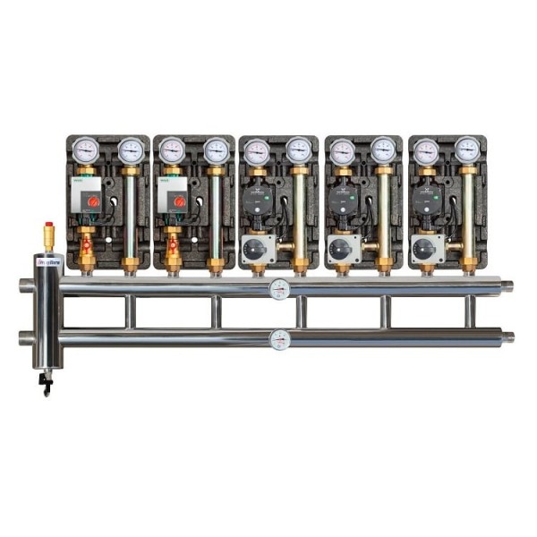 Купить Распределительный коллектор с гидрострелкой 120 кВт, 5+1 контур Прокситерм GSK4051 - Вид №4