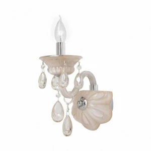 Бра металлическое экрю Vitaluce V2336/1A VITALUCE СВЕЧА 00-3929060 Бежевый