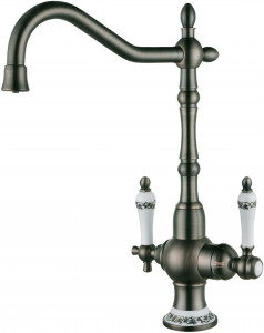 Смеситель ZorG Clean Water ZR 336 YF-50 ANTIQUE для кухонной мойки, бронза