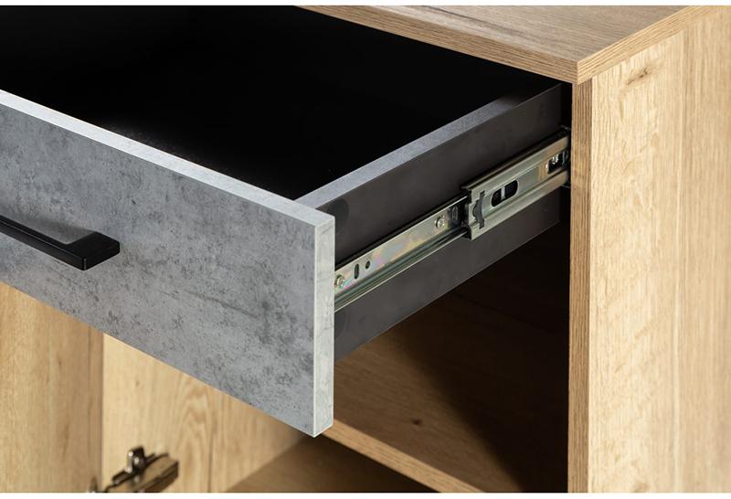 52271 Комод для обуви с ящиком Loft Дуб натур/Бетон R-HOME 4009301h_Натур - Вид №4