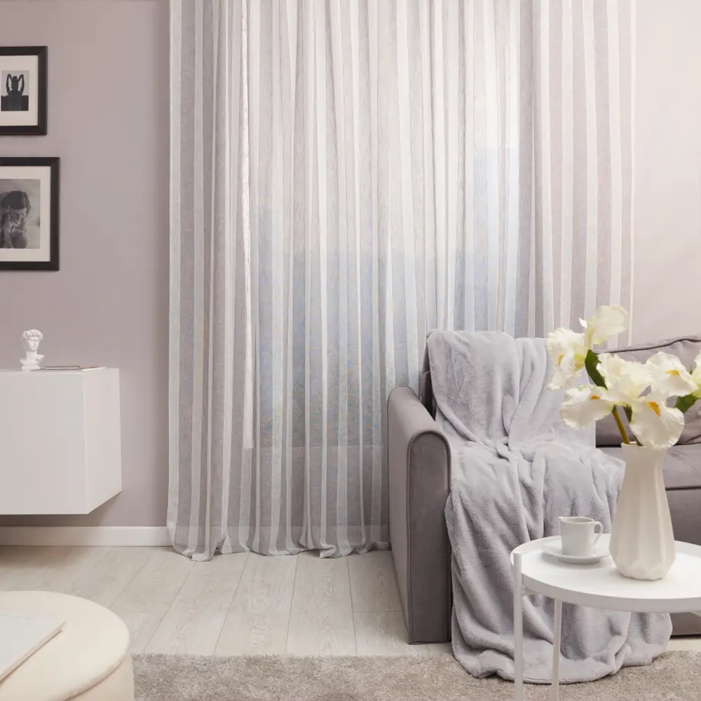 Тюль Inspire Tamara Granit 3 с креплением-лентой 300x280 см 86239231 STLM-1046068