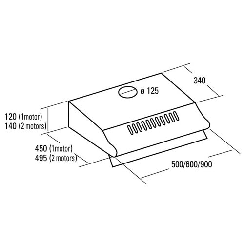 1038990 Вытяжка подвесная Gefest ВО 2501 белый STDN-0079710 - Вид №9