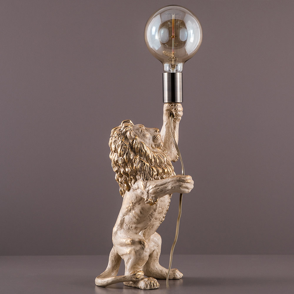 32144 Настольный светильник Лев Ричард Айвори BOGACHO 4627196596597 - Вид №3