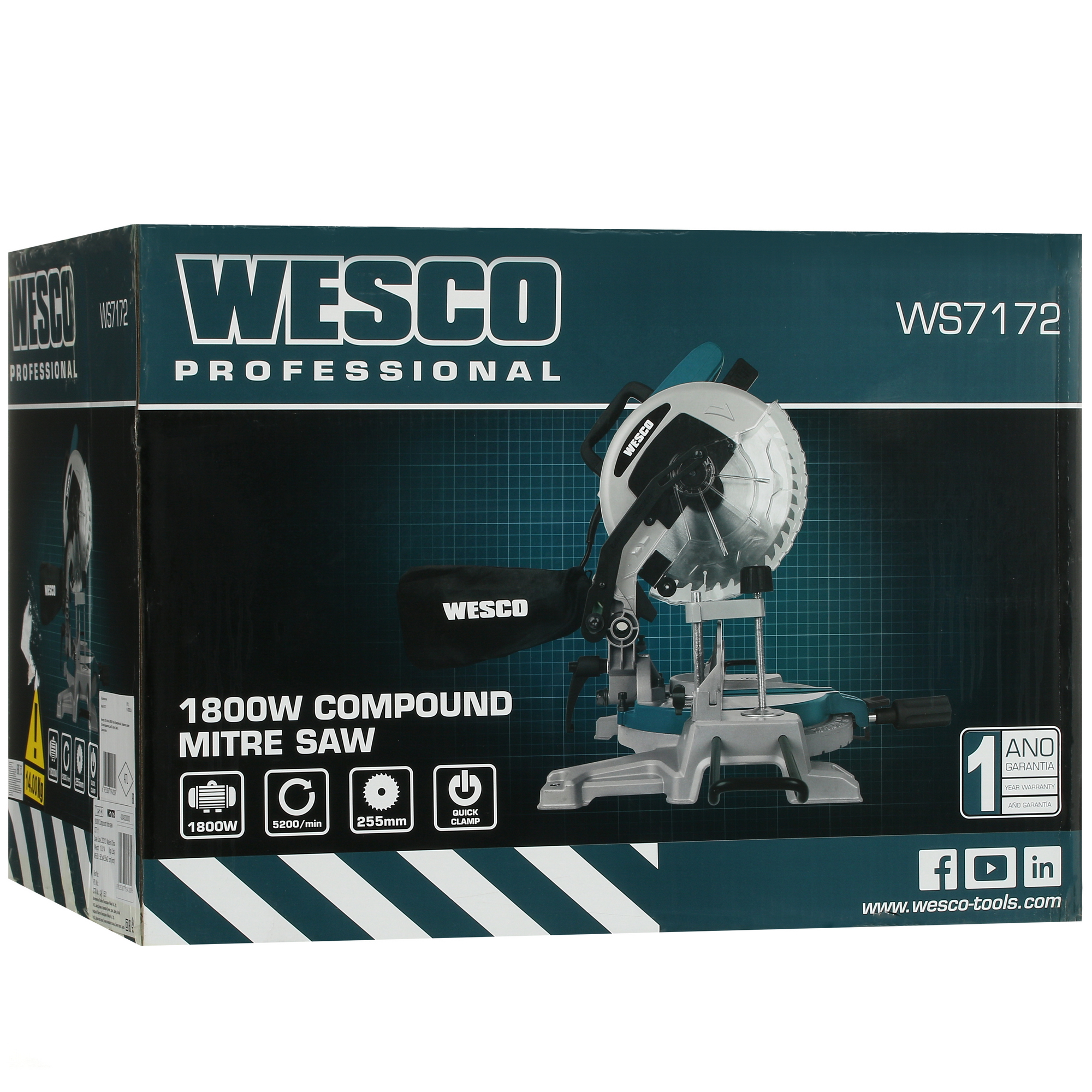 Торцовочная пила  Wesco WS7172 5094348 STDN-0131193 - Вид №12