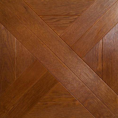 Модульный паркет Marco Ferutti Linea Linea Коньяк Дуб с брашью (Текстурированная) 405х405 мм 2600600028 - Вид №4