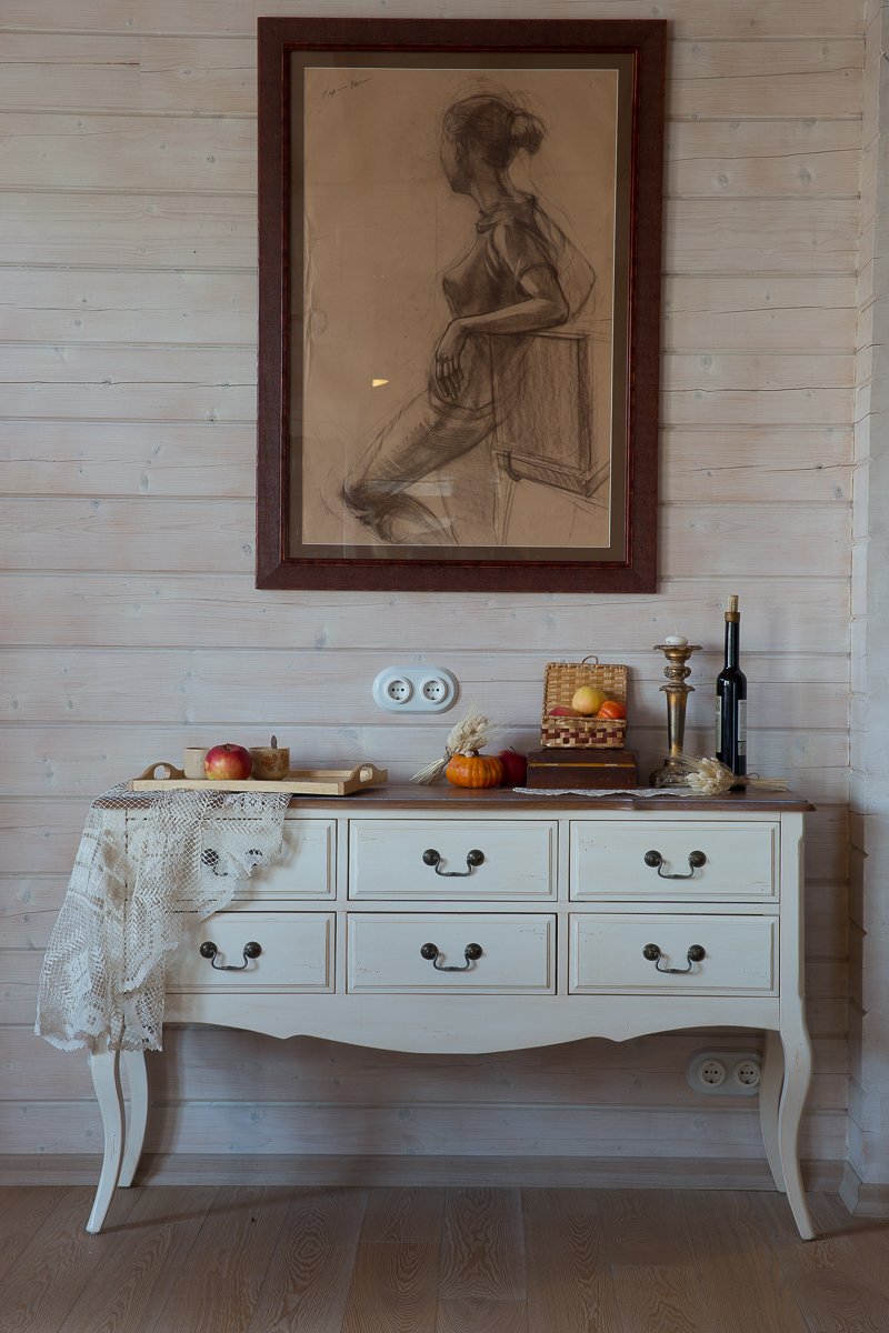 Консоль белая с 6 ящиками Mobilier de Maison ДОМАШНЯЯ ОБСТАНОВКА MOBILIER DE MAISON, ПОД СТАРИНУ 017242 Белый Santreyd  - Вид №3