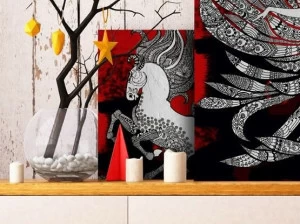 MOMENTI Авторский художественный принт Crazy home paintings Ah-003