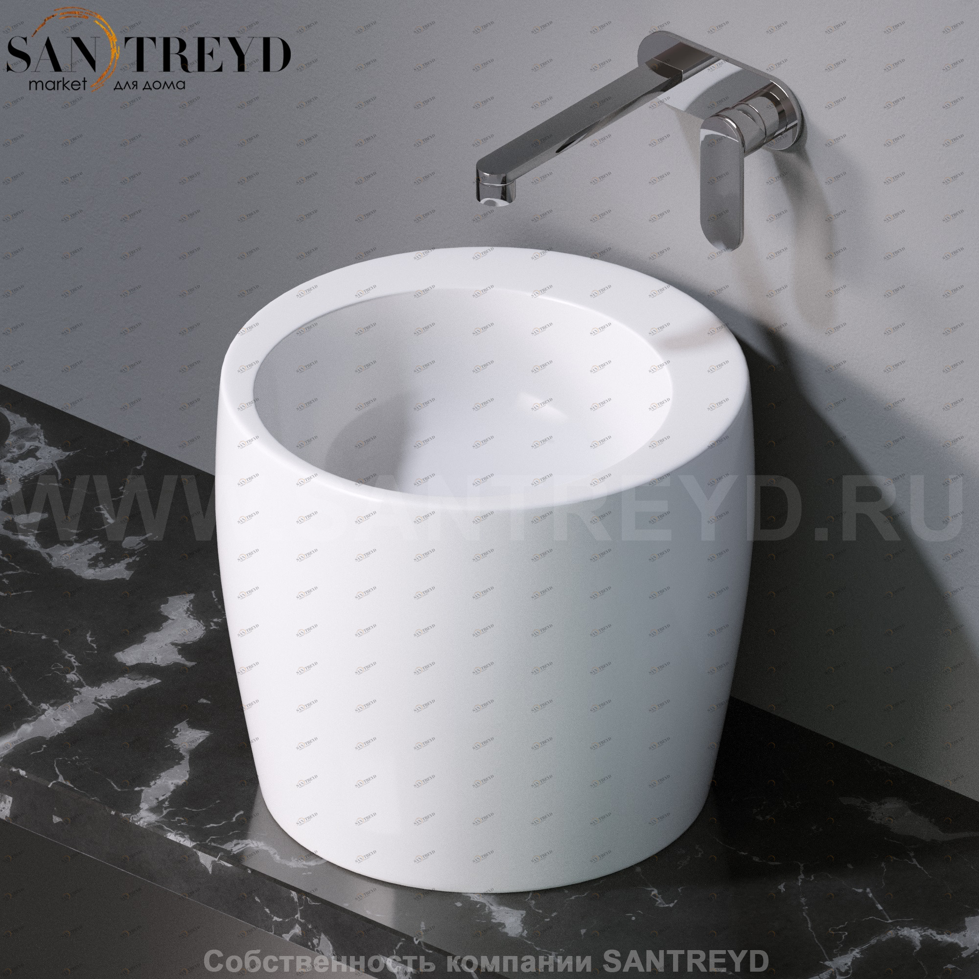 L101100 Накладная раковина на столешницу  круглая A. e T. Italia TOTEM AeT ITALIA