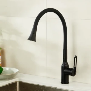 Смеситель Haiba HB73825-7 для кухни с гибким изливом и сатинированным покрытием 89396815