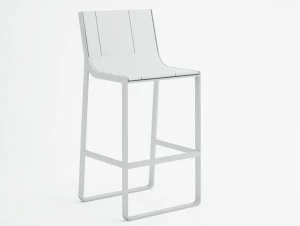 GANDIABLASCO Высокий табурет из термо-лакированного алюминия с салазками Flat