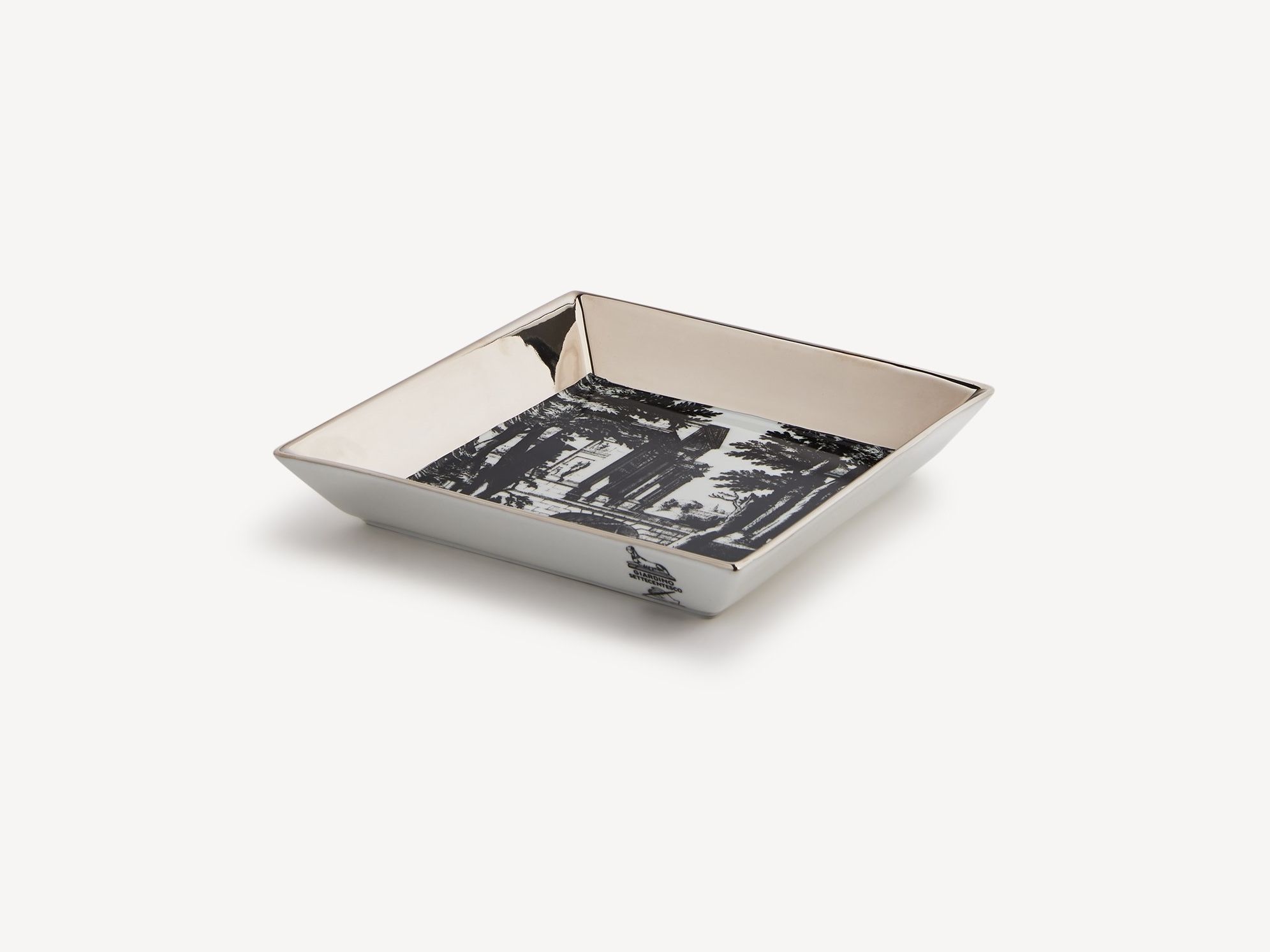 Квадратная фарфоровая тарелка Fornasetti Giardino Settecentesco ARCH-00114035 - Вид №1