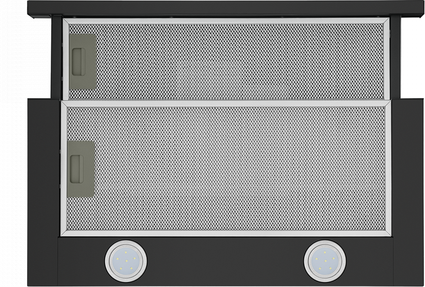 VS LIGHT 60 BLACK Вытяжка vs light 60 черный/ • тип: встраиваемая • цвет: черный • управление: колыбельное • ширина, мм: 600 • полная потребляемая мощность, вт: 140• количество скоростей: 2 • максимальная производительность, м3/ч: 480• диаметр воздуховода Santreyd  - Вид №4