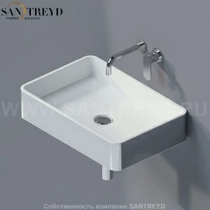 MWL60CHROMO Подвесная раковина настенная прямоугольная Ceramica Flaminia Miniwash