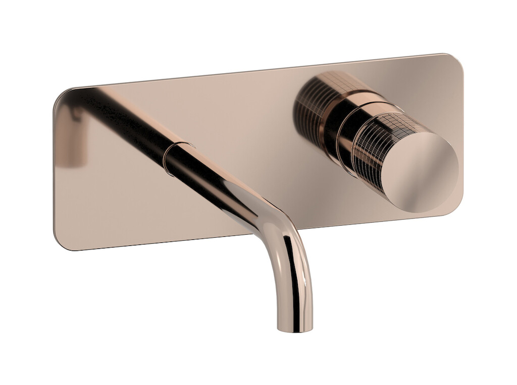 Встроенный в стену смеситель для раковины на 2 отверстия в комплекте с донным клапаном WE ARE IB ga206rs Rose Gold Gatsby