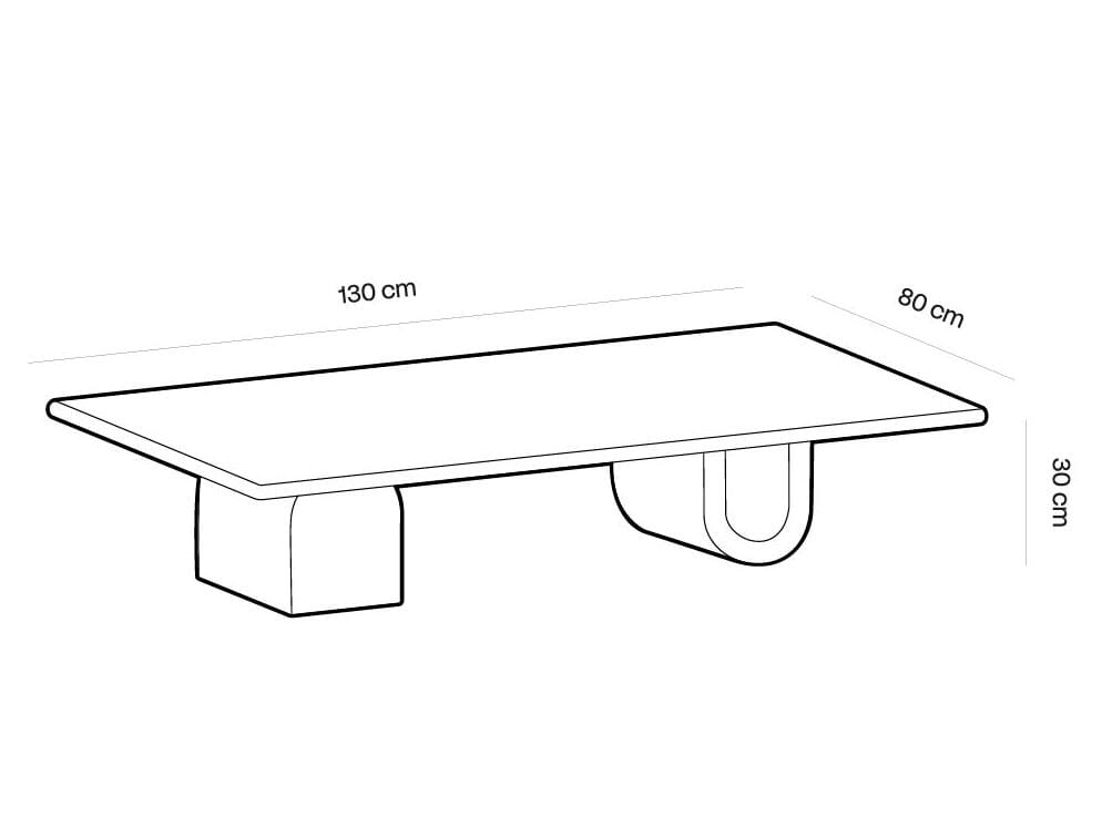 Низкий журнальный столик из травертина YET. Design Studio TONOZ ARCH-00140899 - Вид №6