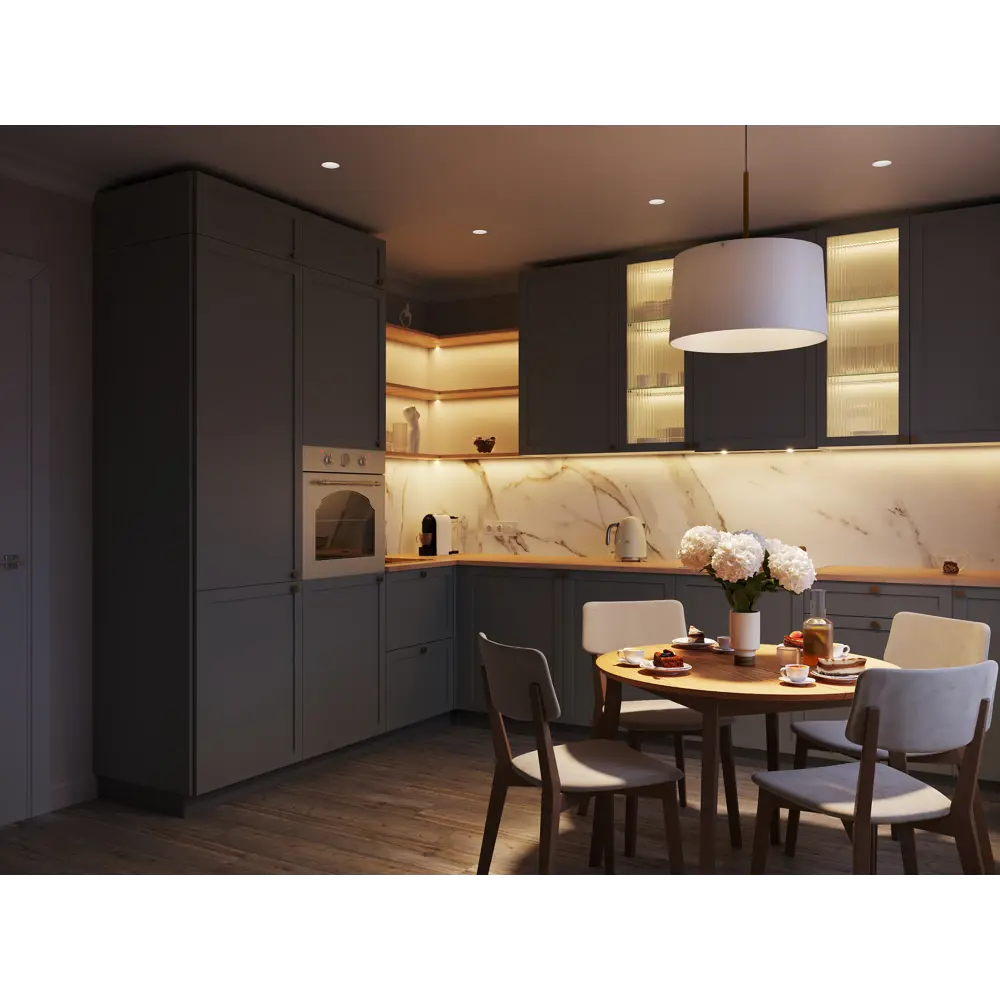 Карниз кухонный Кинель Konsensa серо-зеленый 220 см для элегантного интерьера 89398723 STLM-1578220 - Вид №7