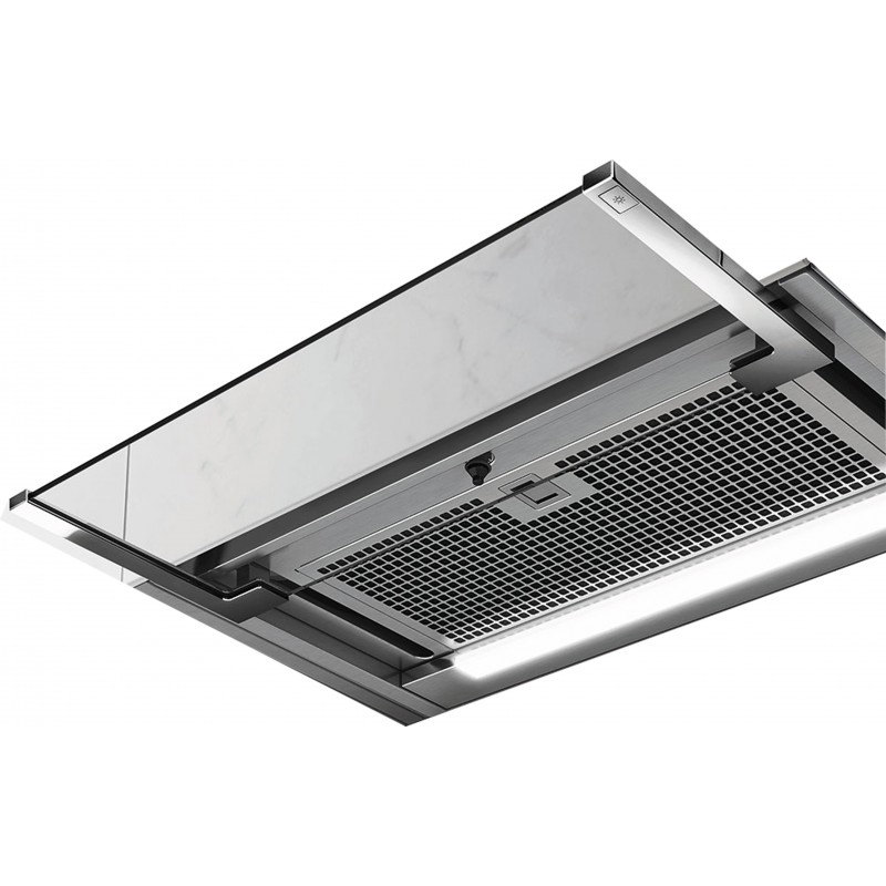 GLASS OUT IX/A/60-PRF0109787 Вытяжки / встраиваемая, 60 см, 1000 куб.м., электронное управление, светодиодное освещение, нержавеющая сталь+белое стекло Elica  - Вид №1