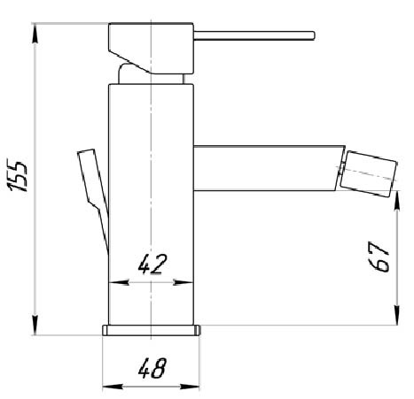 Смеситель MIGLIORE Kvant ML.KVT-2723 для биде ML.KVT-2723.CR - Вид №1