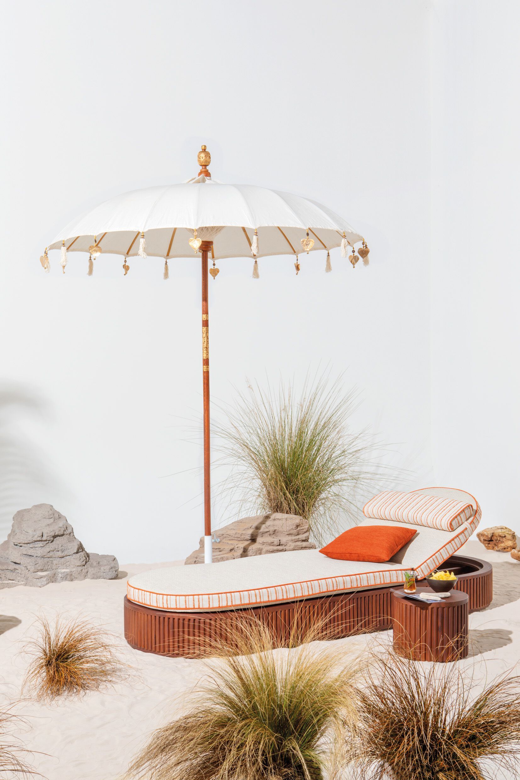 Садовая кровать с откидной спинкой из тикового дерева Il Giardino di Legno хлебные палочки ARCH-00090834 - Вид №1