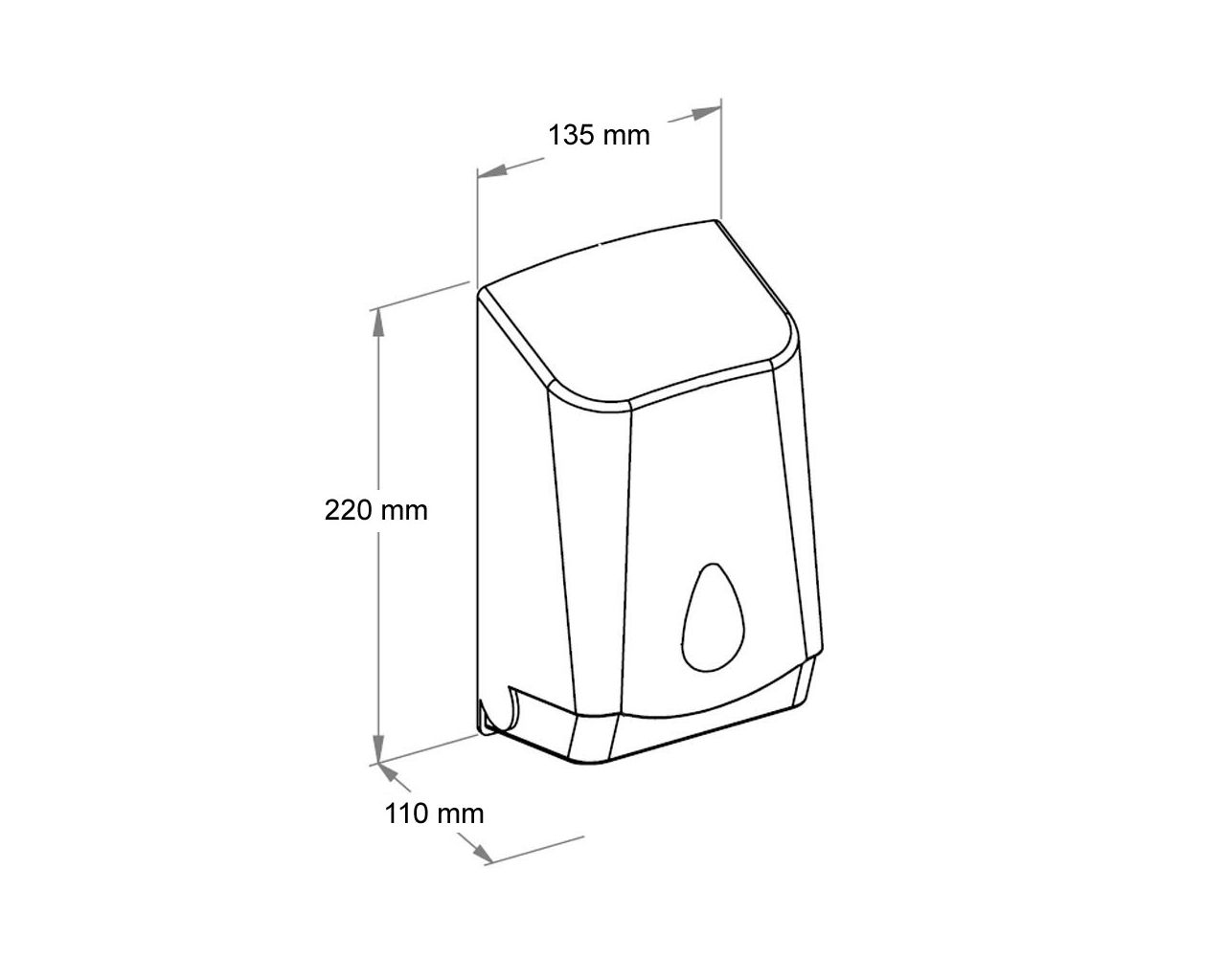 BUH421 УНИКАЛЬНЫЙ ЭКСКЛЮЗИВНЫЙ контейнер для туалетной бумаги CARBON LINE Merida  - Вид №1