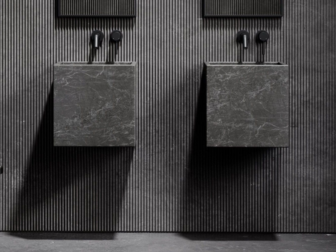 Один квадратный подвесной умывальник из мрамора Pietra Grey LUSSO CINO ARCH-00127429