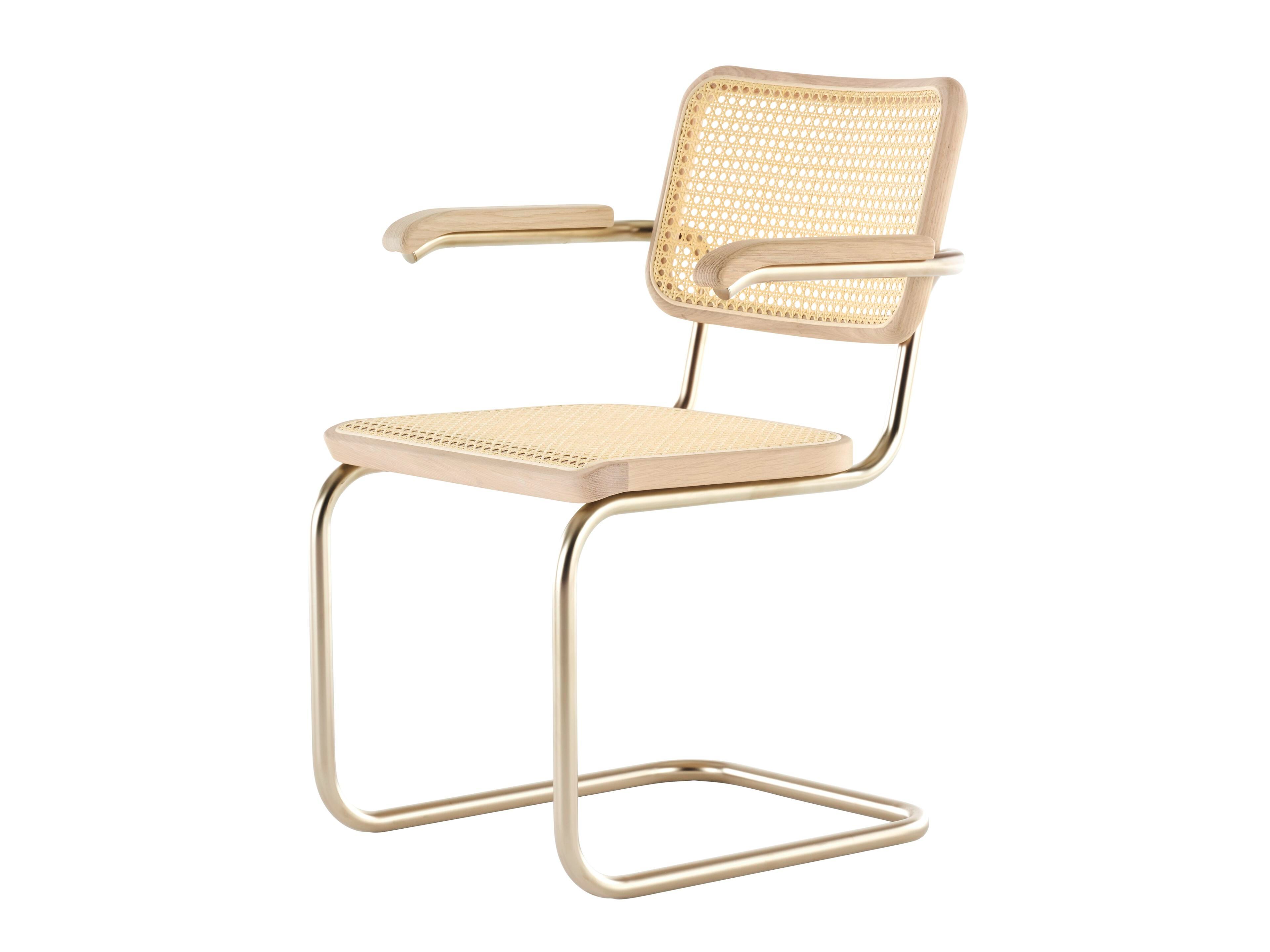 Стальной и соломенный консольный стул THONET JS. THONET ARCH-00102411