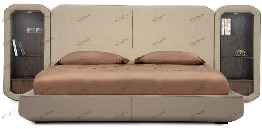 Tonino Lamborghini Casa Мягкая кровать со встроенными прикроватными тумбочками Rem sun-id-1402354